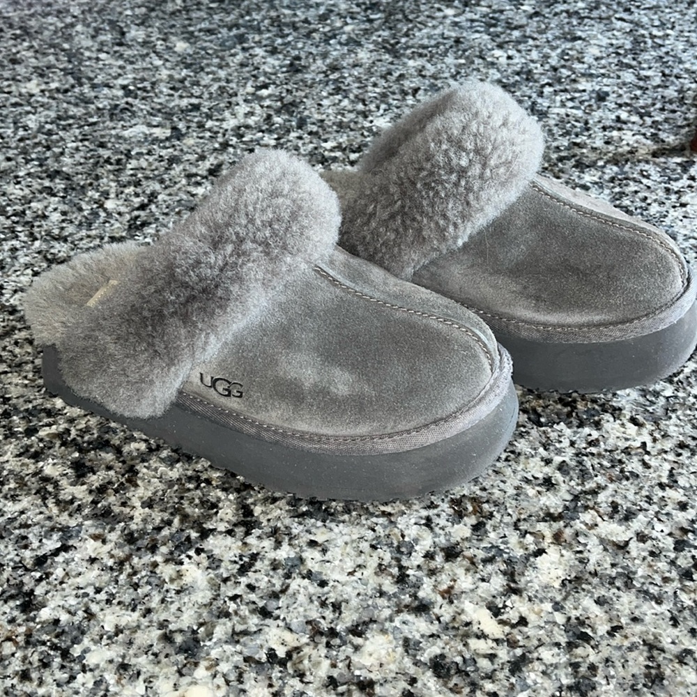 UGG Disquette Slipper Charcoal- Women 5